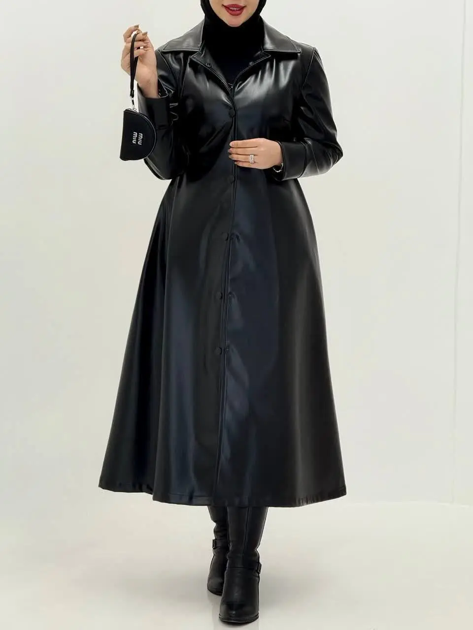 3692-پالتو چرم ژاکلین